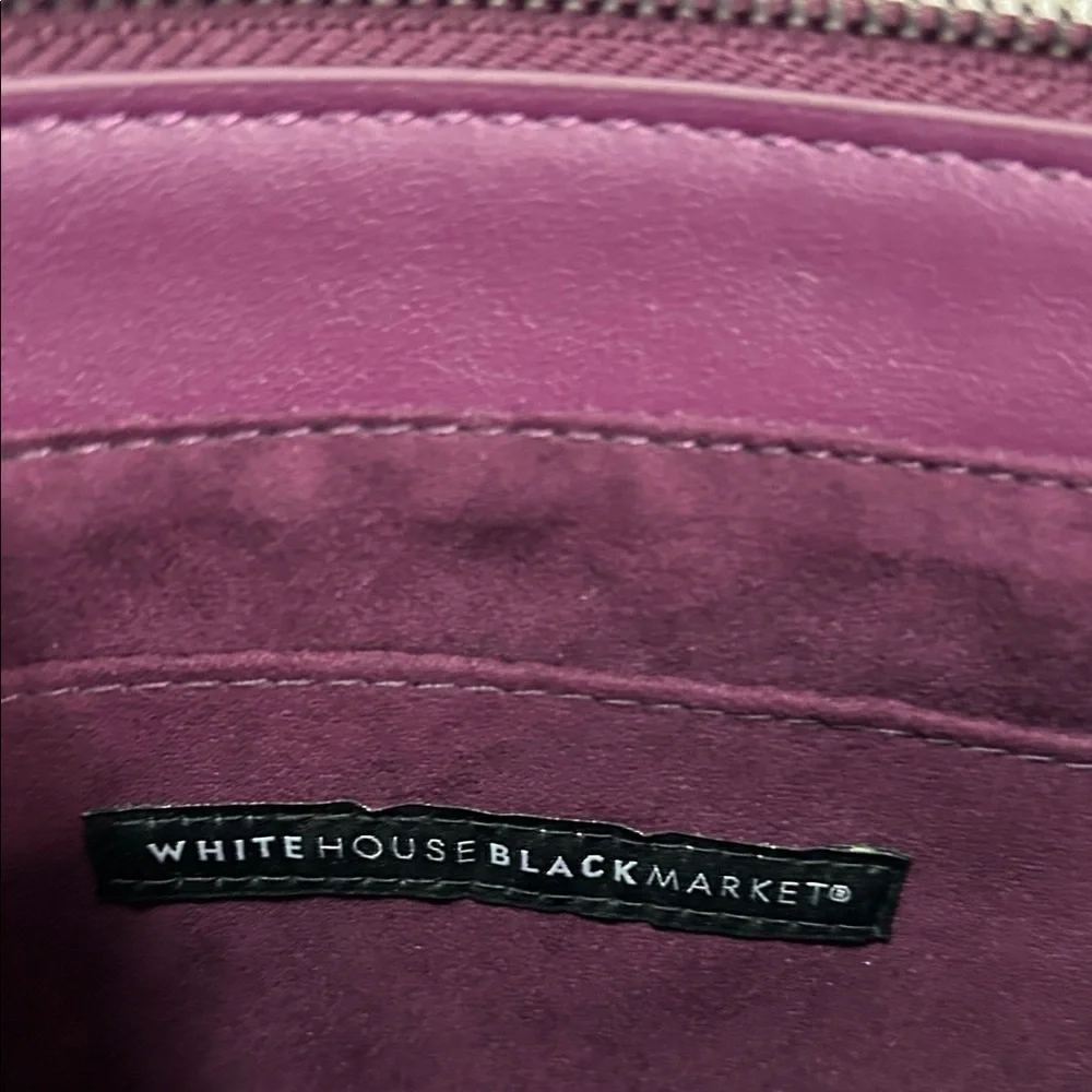 White House Black Market Purple Suede Crossbody Bag with Convertible Wristlet